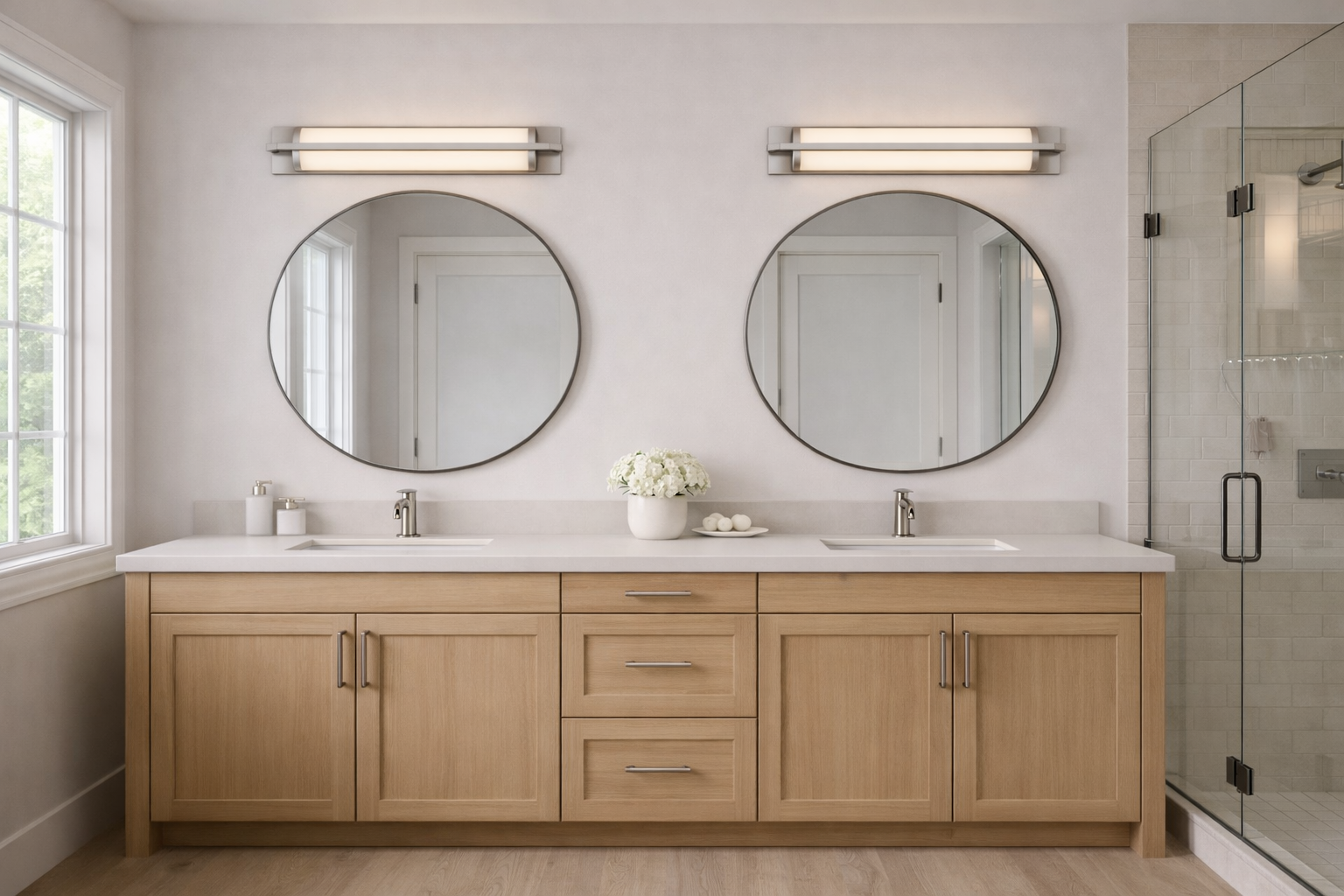 24-Inches Brushed Nickel Integrated LED Modern/Contemporary Bathroom Vanity Light Bar