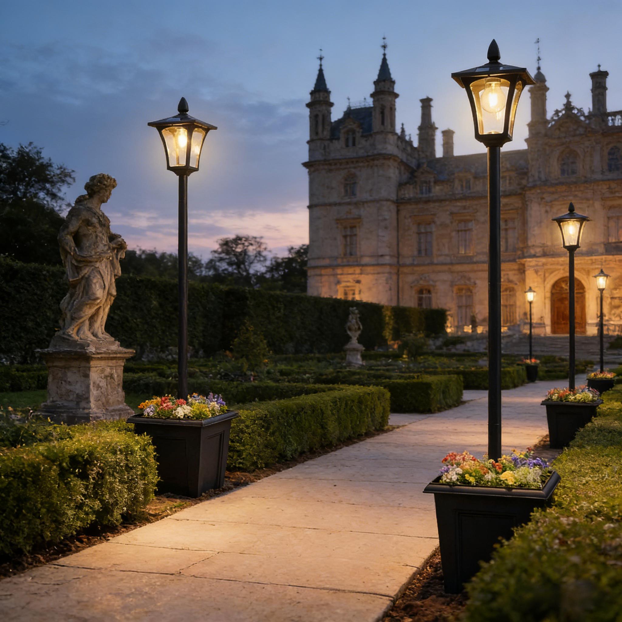 Solar Light Posts,Solar Lamp Post Lights 2 Pack