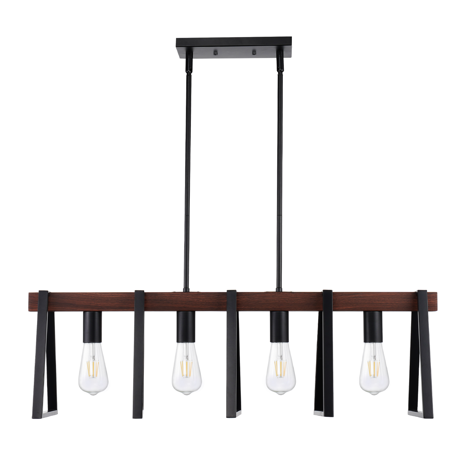 4-Light Kitchen Island Pendant Lights 60W Adjustable Dining Room Light E26