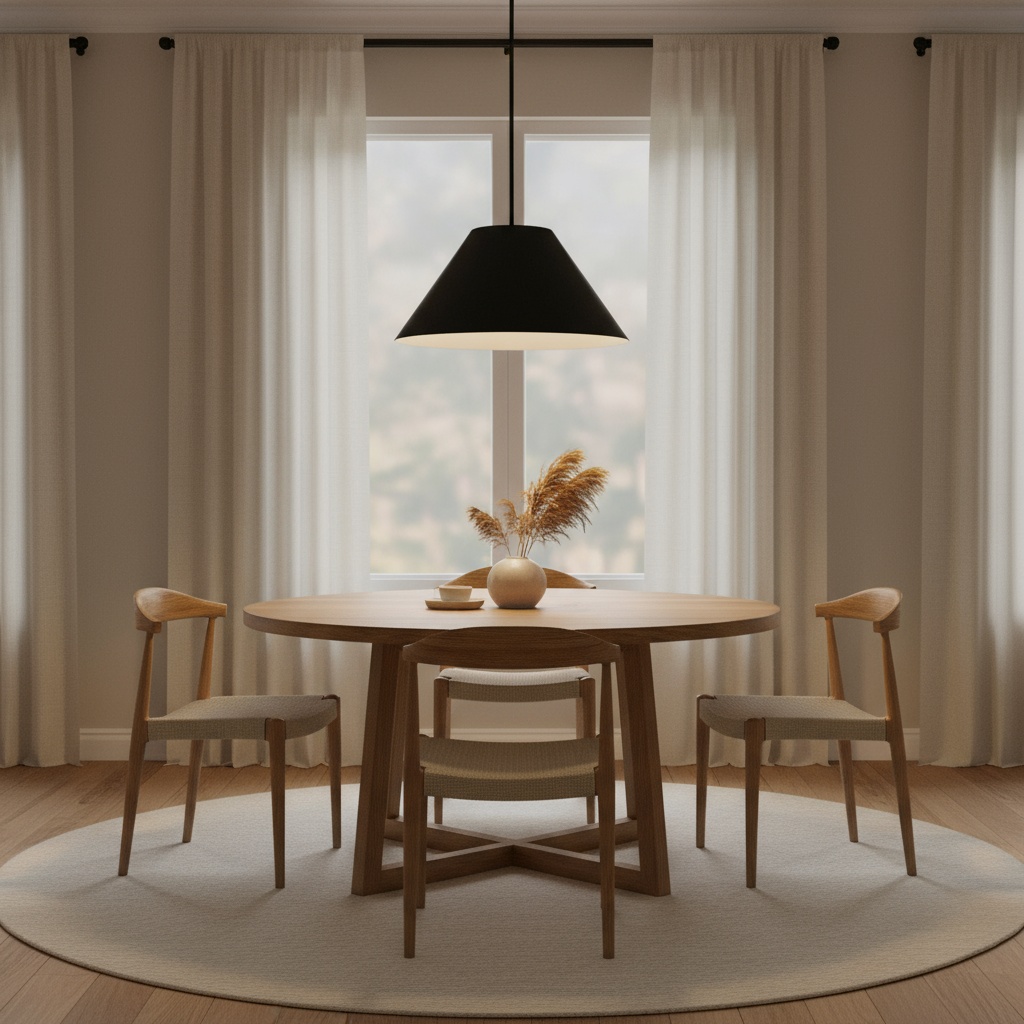 22 inch Diameter Integrated LED Black Pendant