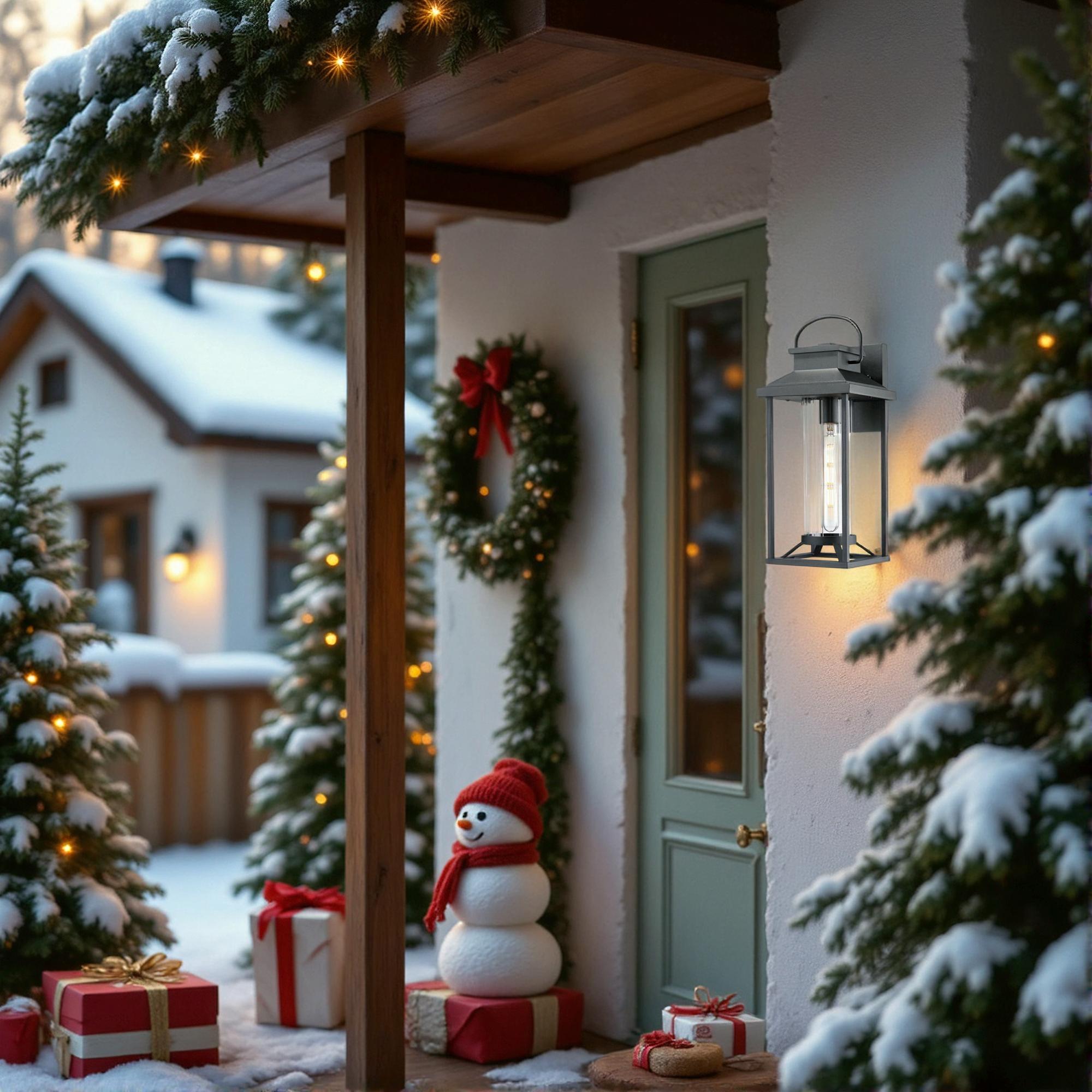 Outdoor Porch Lights, Textured Black Exterior Lighting Fixtures Wall Mount, Modern Outdoor Wall Sconce Lantern for House, Front Porch, Anti-Rust Waterproof Outdoor Garage Lights for Coach (2 pack)