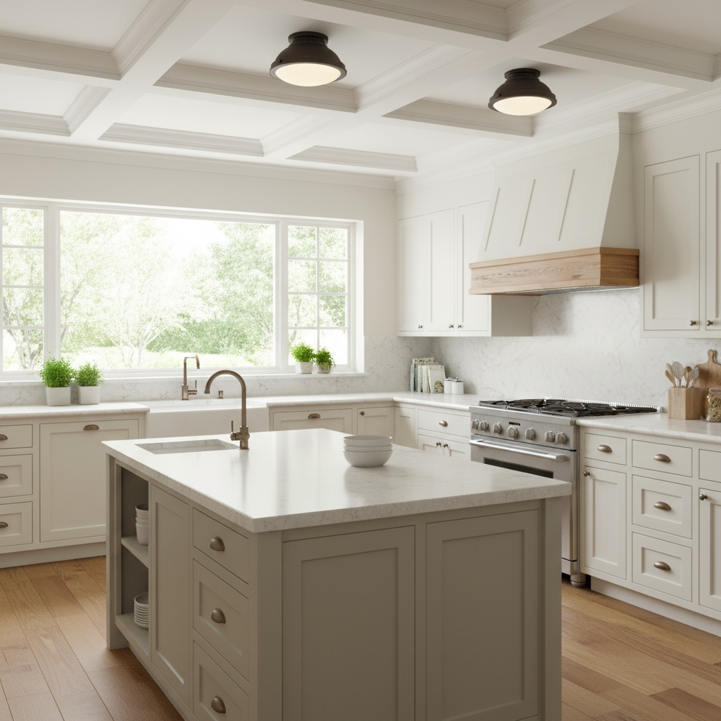 1-Light 11-in Dark Bronze Flush Mount