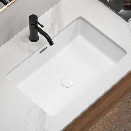 undermount Kitchen Sink, Eridanus 24" L x 16" W Undermount Kitchen Sink White Ceramic Sink Deep Single Bowl without Bottom Grid and Strainer Drain