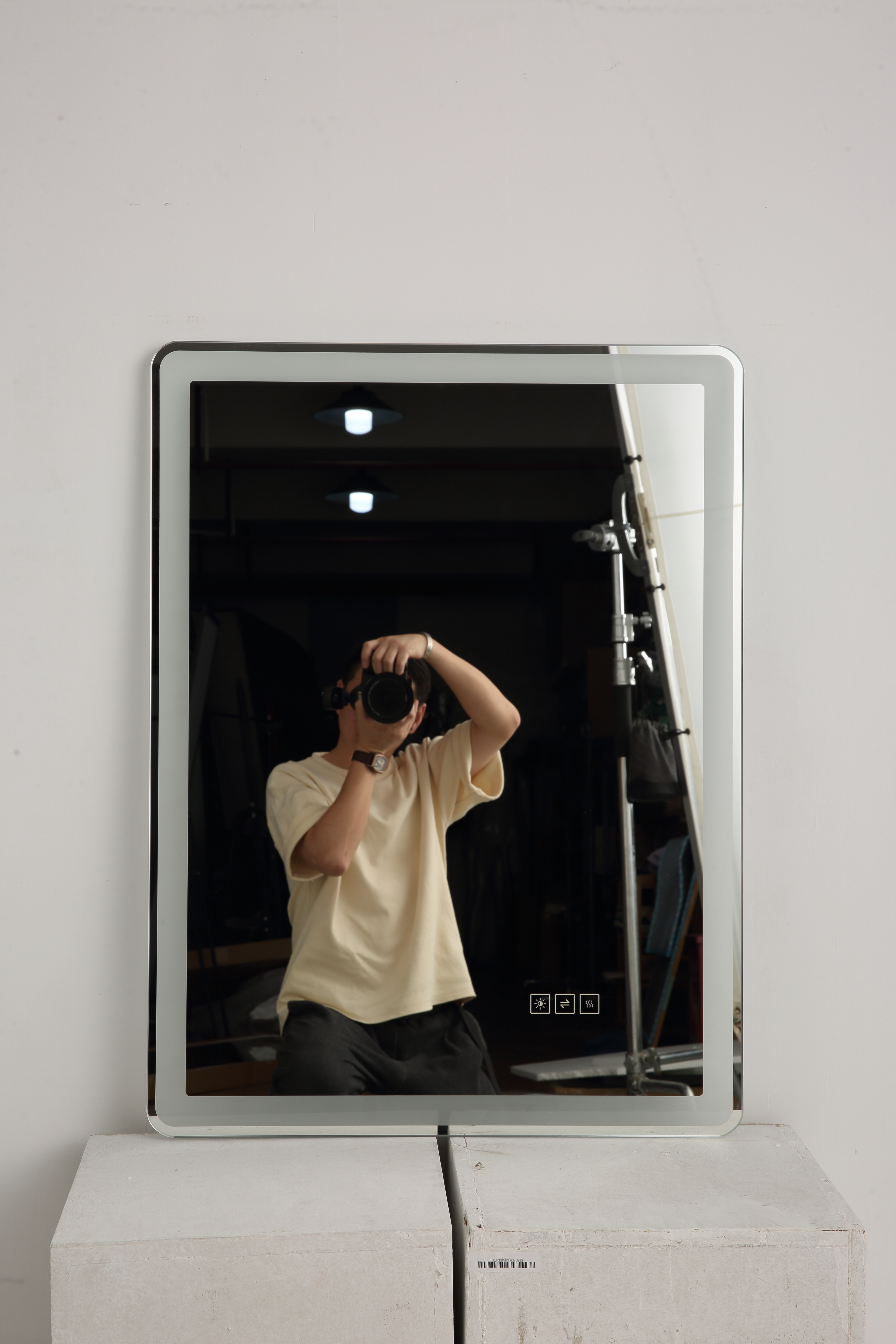 28*36 Inch Bathroom Mirror with Led Lights Front and Backlit, Anti-Fog Lighted Vanity Mirrors for Wall Mounted, 3 Colors and 5 level Dimmable, Horizontal/Vertical